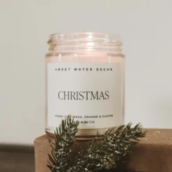 Sweet Water Decor Christmas 9oz Clear Jar Soy Candle