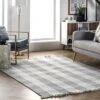 NuLOOM Ellis Hand Woven Farmhouse Plaid Fringe Area Rug -Home Decor Store GUEST 7380f045 3b01 41bc bb69 cb20e7cdf682