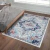 Trinity Washable Vintage Bohemian Floral Print Area Rug 1 Trinity Washable Vintage Bohemian Floral Print Area Rug -Home Decor Store GUEST 7470f378 bc8f 465d 8689 2849bc3707fb