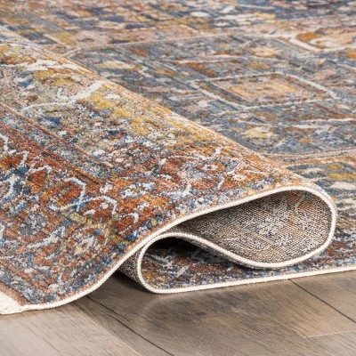 NuLOOM Harriet Vintage Medallion Fringe Area Rug 5 NuLOOM Harriet Vintage Medallion Fringe Area Rug - Image 3