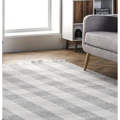 NuLOOM Ellis Hand Woven Farmhouse Plaid Fringe Area Rug 10 NuLOOM Ellis Hand Woven Farmhouse Plaid Fringe Area Rug - Image 8