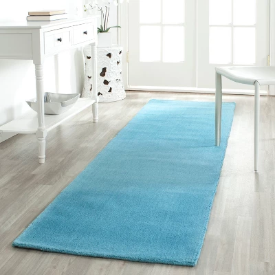 2'3"x12' Tufted Solid Runner Rug Turquoise - Safavieh 3 2'3"x12' Tufted Solid Runner Rug Turquoise - Safavieh