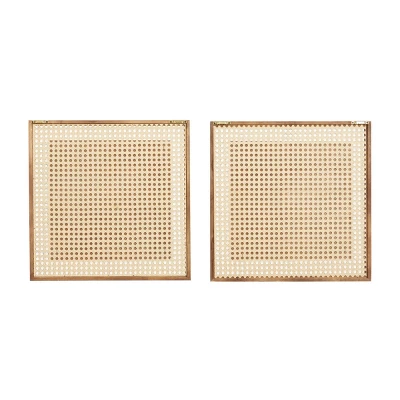 Farmhouse Wood And Metal Wall Decor Brown/Red - Olivia & May 6 Farmhouse Wood And Metal Wall Decor Brown/Red - Olivia & May - Image 4