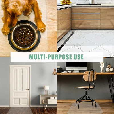 Costway 47'' X 47'' PVC Chair Floor Mat Home Office Protector For Home Office 3 Costway 47'' X 47'' PVC Chair Floor Mat Home Office Protector For Home Office
