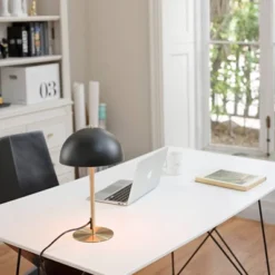 15" Luna Desk Lamp With Brass Accents Matte Black - Globe Electric -Home Decor Store GUEST 7a542c84 1549 44d2 a458 69b1ed486bfd