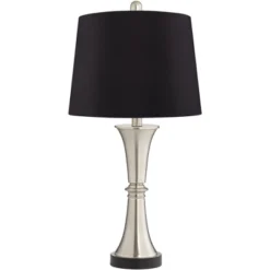 360 Lighting Seymore Modern Table Lamps 26" High Set Of 2 Silver With USB Charging Port LED Touch On Off Black Faux Silk Drum Shade For Bedroom Desk 12 360 Lighting Seymore Modern Table Lamps 26" High Set Of 2 Silver With USB Charging Port LED Touch On Off Black Faux Silk Drum Shade For Bedroom Desk -Home Decor Store GUEST 7cbc78ea 5e96 48d6 84ff b55289f48605
