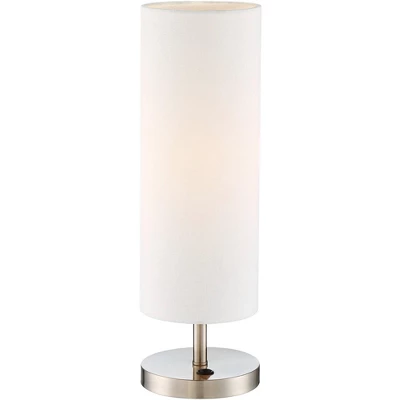 360 Lighting Heyburn Modern Accent Table Lamps 20" High Set Of 2 Brushed Nickel With USB And AC Power Outlet In Base White Cylinder Shade For Desk 9 360 Lighting Heyburn Modern Accent Table Lamps 20" High Set Of 2 Brushed Nickel With USB And AC Power Outlet In Base White Cylinder Shade For Desk - Image 7