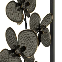 Set Of 2 Metal Floral Orchid Wall Decors With Black Frame Black - Olivia & May -Home Decor Store GUEST 7eaa6bf3 61f8 4136 afb5 fe903d2e894c