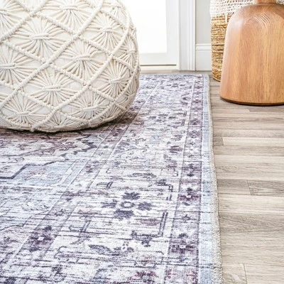 Didim Boho Gray Medallion Washable Area Rug - JONATHAN Y 10 Didim Boho Gray Medallion Washable Area Rug - JONATHAN Y - Image 8