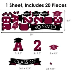 Big Dot Of Happiness Maroon Class Of 2023 Graduation Party Wall Decals Set Of 20 -Home Decor Store GUEST 7f19c4a0 15b3 48bc a121 0f9107776594