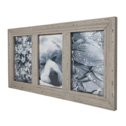 Distressed 4X6 Three Photo Frame Gray Wood, MDF & Glass - Foreside Home & Garden -Home Decor Store GUEST 7fc111a7 036d 4b1d 9df5 fc0c93934b90