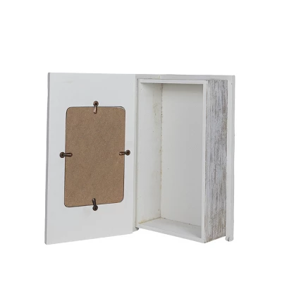 4X6 Inch "Family" Picture Box White Fabric, MDF & Glass By Foreside Home & Garden 8 4X6 Inch "Family" Picture Box White Fabric, MDF & Glass By Foreside Home & Garden - Image 6