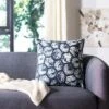 Delra Pillow - Navy/White - 20" X 20" - Safavieh