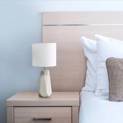 Ceramic Prism Table Lamp Off-White - Simple Designs 5 Ceramic Prism Table Lamp Off-White - Simple Designs - Image 3