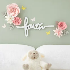 Farmlyn Creek 3D Paper Flowers Decorations For Wall Decor, Pink Floral Ornamentation, 13 Pieces