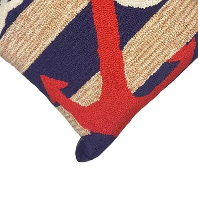 18"x18" Anchor Indoor/Outdoor Square Throw Pillow Navy - Liora Manne 6 18"x18" Anchor Indoor/Outdoor Square Throw Pillow Navy - Liora Manne - Image 4