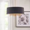Presidio 5-Light Black Drum Shade Chandelier Gold/Black - Hampton Hill -Home Decor Store GUEST 826cac51 9d87 47c3 896c 2c195c2e7fcb