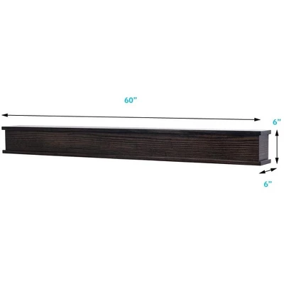Mantels Direct Bisbee - Floating Fireplace Oak Hardwood Mantel Shelf Wooden Shelf Perfect For Electric Fireplaces - Made In The USA 7 Mantels Direct Bisbee - Floating Fireplace Oak Hardwood Mantel Shelf Wooden Shelf Perfect For Electric Fireplaces - Made In The USA - Image 5