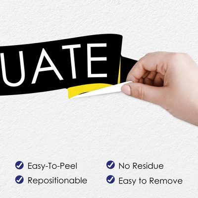 Big Dot Of Happiness Yellow Graduation Party Photo Backdrop - Wall Decals 4 Big Dot Of Happiness Yellow Graduation Party Photo Backdrop - Wall Decals - Image 2