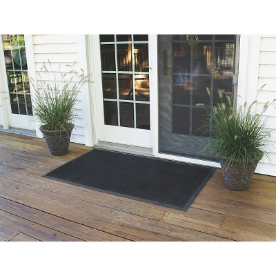 HomeTrax Rubber Brush Doormat - Black (32"x39") 3 HomeTrax Rubber Brush Doormat - Black (32"x39")