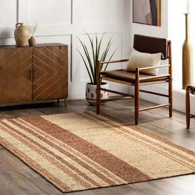 NuLOOM Rubi Braided Stripes Jute Area Rug 3 NuLOOM Rubi Braided Stripes Jute Area Rug