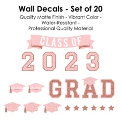 Big Dot Of Happiness Rose Gold Class Of 2023 Graduation Party Wall Decals Set Of 20 12 Big Dot Of Happiness Rose Gold Class Of 2023 Graduation Party Wall Decals Set Of 20 -Home Decor Store GUEST 85b2a2bb 46f6 4a91 aed8 8602413a4d71
