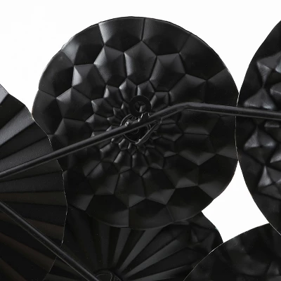 LuxenHome Multi-Color Metal Floral Layered Plates Wall Decor 7 LuxenHome Multi-Color Metal Floral Layered Plates Wall Decor - Image 5