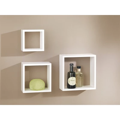 3pc Cube Shelf Set White - Dolle Shelving 3 3pc Cube Shelf Set White - Dolle Shelving
