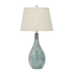 Ceramic Table Lamp With Drum Shade Set Of 2 Turquoise - Olivia & May -Home Decor Store GUEST 87669d4b d3b9 4c58 861e cd3ebedbba57