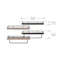 2pc Shelf Gray/Black - New View -Home Decor Store GUEST 882e59e8 0a22 4cf4 9bbd 5aa3787338fd