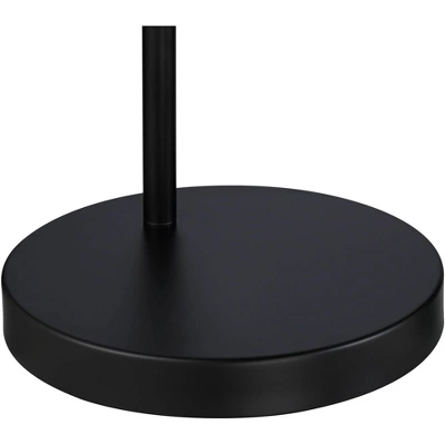 360 Lighting Cora Modern Arc Floor Lamp Standing 72" Tall Black Metal White Linen Drum Shade Decor For Living Room Reading Bedroom Office House Home 5 360 Lighting Cora Modern Arc Floor Lamp Standing 72" Tall Black Metal White Linen Drum Shade Decor For Living Room Reading Bedroom Office House Home - Image 3