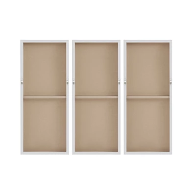 (Set Of 3) 15" X 35" Twilight Mystere Hand Brush Embellished Canvas Blush/Grey 3 (Set Of 3) 15" X 35" Twilight Mystere Hand Brush Embellished Canvas Blush/Grey