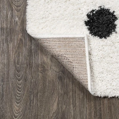 Pere Modern Charcoal Dot Shag Area Rug - JONATHAN Y 7 Pere Modern Charcoal Dot Shag Area Rug - JONATHAN Y - Image 5