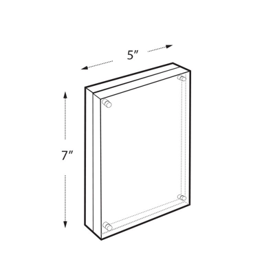 Azar Displays Clear Acrylic Magnetic Photo Frame Block 5" X 7" Vertical/Horizontal 5 Azar Displays Clear Acrylic Magnetic Photo Frame Block 5" X 7" Vertical/Horizontal - Image 3