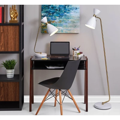 Oscar Floor Lamp White - Adesso 3 Oscar Floor Lamp White - Adesso