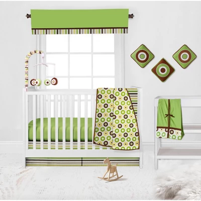 Bacati - Mod Dots/Strps Green Throw Pillow 5 Bacati - Mod Dots/Strps Green Throw Pillow - Image 3