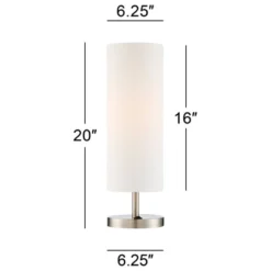360 Lighting Heyburn Modern Accent Table Lamps 20" High Set Of 2 Brushed Nickel With USB And AC Power Outlet In Base White Cylinder Shade For Desk 14 360 Lighting Heyburn Modern Accent Table Lamps 20" High Set Of 2 Brushed Nickel With USB And AC Power Outlet In Base White Cylinder Shade For Desk -Home Decor Store GUEST 8c9017e9 6ca9 48bc a7a5 446e5ec44230