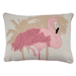 Saro Lifestyle Flamingo Design Throw Pillow With Down Filling -Home Decor Store GUEST 8cb0c4f4 5e37 4ca8 9929 110f834413cc