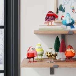 6pc Featherly Friends Fabric Bird Figurine Set - Wondershop™