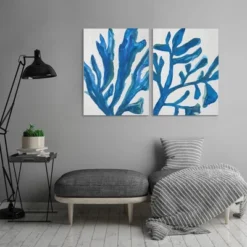 (Set Of 2) Blue Watercolor Seaweed Painitng By Jetty Home Wall Art Set - Americanflat -Home Decor Store GUEST 8ebd62d6 d7ef 4815 9d19 9c17e9e1dda5