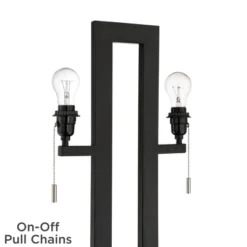 360 Lighting Neil Modern Rustic Table Lamp 26" High Black Metal With USB Charging Port White Rectangular Shade For Bedroom Living Room Bedside Desk 15 360 Lighting Neil Modern Rustic Table Lamp 26" High Black Metal With USB Charging Port White Rectangular Shade For Bedroom Living Room Bedside Desk -Home Decor Store GUEST 8f7f6180 8c8f 438a a463 458dc800aad7