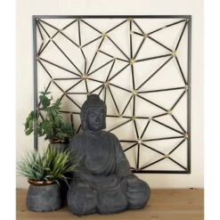 Metal Geometric Wall Decor With Black Frame And Gold Points Black - CosmoLiving By Cosmopolitan 8 Metal Geometric Wall Decor With Black Frame And Gold Points Black - CosmoLiving By Cosmopolitan -Home Decor Store GUEST 912a2374 1ae5 4128 a853 4457760f399e