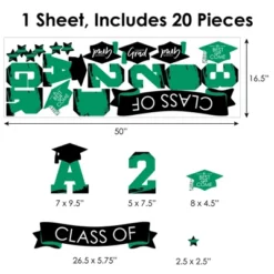 Big Dot Of Happiness Green Class Of 2023 Graduation Party Wall Decals Set Of 20 -Home Decor Store GUEST 9323cca3 0ed9 4d1f b979 7aaa0ca882b6