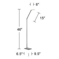 Possini Euro Design Bentley Modern Task Floor Lamp 61" Tall Silver LED Touch On Off Adjustable Head For Living Room Reading Bedroom Office House Home -Home Decor Store GUEST 9471b85d fb50 4ff5 a542 474bb22bdded