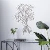 Aluminum Floral Wall Decor Silver - Olivia & May