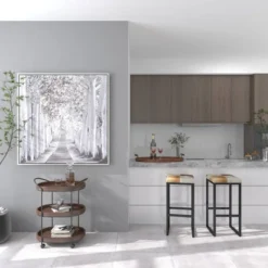 Canvas Landscape Trees Framed Wall Art With Silver Frame White - Olivia & May -Home Decor Store GUEST 95acccce 4a36 444a b64f ea4df19d2b68