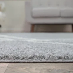 World Rug Gallery Soft Cozy Contemporary Stripe Indoor Shag Area Rug