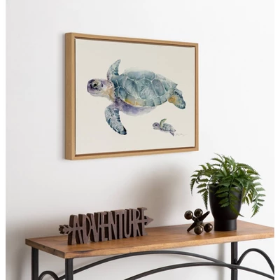 18" X 24" Sylvie Swim Along With Me Framed Canvas Wall Art By Cathy Zhang Natural - Kate And Laurel 7 18" X 24" Sylvie Swim Along With Me Framed Canvas Wall Art By Cathy Zhang Natural - Kate And Laurel - Image 5