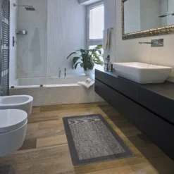 World Rug Gallery Textline Bordered Anti-Fatigue Standing Mat -Home Decor Store GUEST 9989a58d 6366 45fb 9b8c b4b469a0ed66