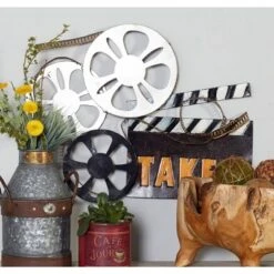 Metal Film Reels Wall Decor Black - Olivia & May 14 Metal Film Reels Wall Decor Black - Olivia & May -Home Decor Store GUEST 9a6ac1e3 d86c 4d22 b0ba 5a35b80608ec